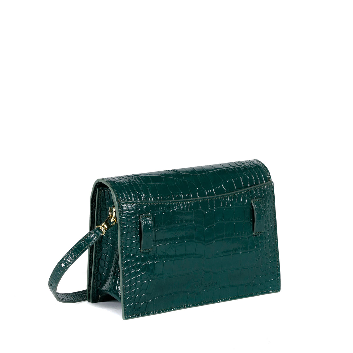 Midi Chelsea, Green Croc Leather Clutch Bag